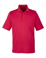 Harriton M348P Men's Advantage Snag Protection Plus IL Pocket Polo #color_RED