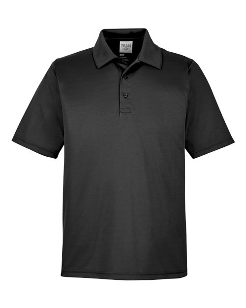 Team 365 TT51 Men's Zone Performance Polo #color_BLACK