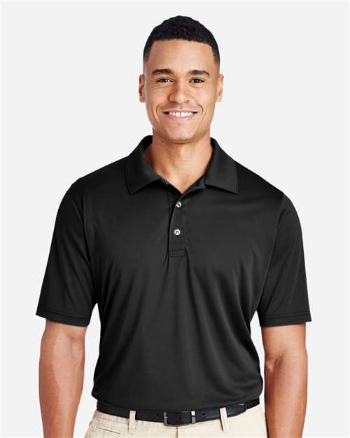 Team 365 TT51 Men's Zone Performance Polo #color_BLACK