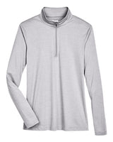 Team 365 TT31HW Ladies' Zone Sonic Heather Performance Quarter-Zip #color_ATHLETIC HEATHER