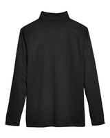 Harriton M748 Men's Advantage Snag Protection Plus IL Quarter-Zip #color_BLACK