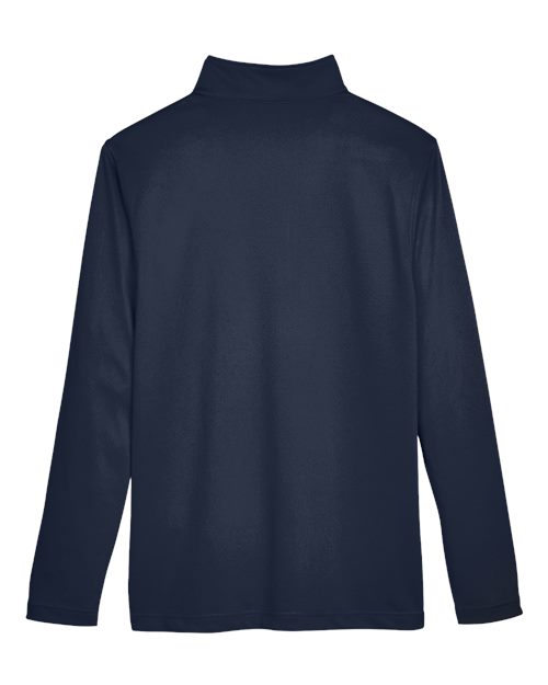 Harriton M748 Men's Advantage Snag Protection Plus IL Quarter-Zip #color_DARK NAVY