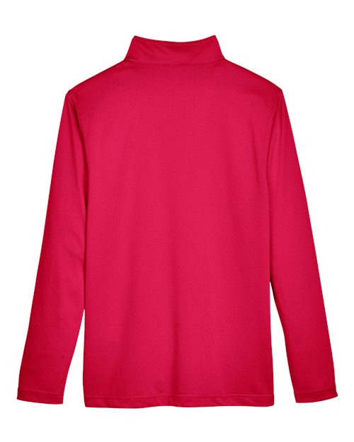 Harriton M748 Men's Advantage Snag Protection Plus IL Quarter-Zip #color_RED