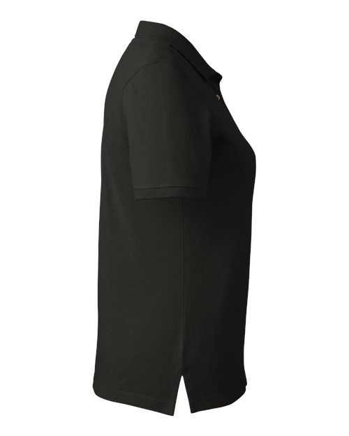 Harriton M200W Ladies' 6 oz. Ringspun Cotton Piqu Short-Sleeve Polo #color_BLACK