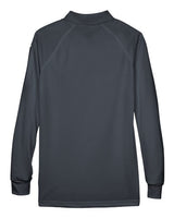 Harriton M211LW Ladies' Advantage Snag Protection Plus Long-Sleeve Tactical Polo #color_DARK CHARCOAL