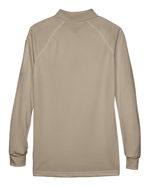 Harriton M211LW Ladies' Advantage Snag Protection Plus Long-Sleeve Tactical Polo #color_DESERT KHAKI