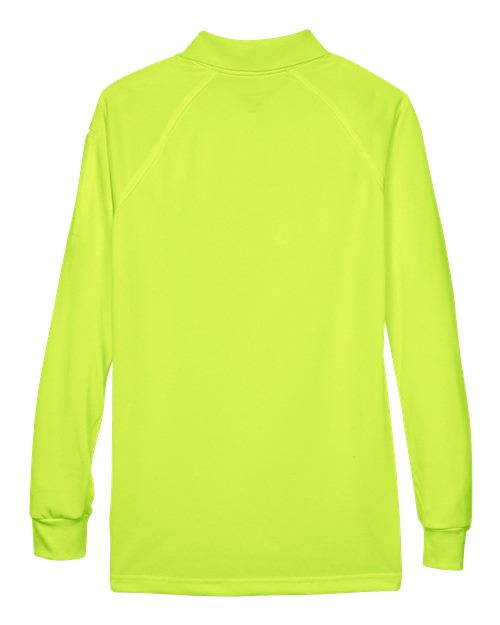 Harriton M211LW Ladies' Advantage Snag Protection Plus Long-Sleeve Tactical Polo #color_SAFETY YELLOW