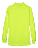 Harriton M211LW Ladies' Advantage Snag Protection Plus Long-Sleeve Tactical Polo #color_SAFETY YELLOW