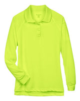 Harriton M211LW Ladies' Advantage Snag Protection Plus Long-Sleeve Tactical Polo #color_SAFETY YELLOW