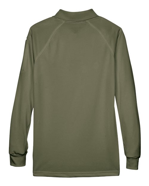 Harriton M211LW Ladies' Advantage Snag Protection Plus Long-Sleeve Tactical Polo #color_TACTICAL GREEN