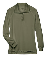 Harriton M211LW Ladies' Advantage Snag Protection Plus Long-Sleeve Tactical Polo #color_TACTICAL GREEN