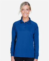 Harriton M211LW Ladies' Advantage Snag Protection Plus Long-Sleeve Tactical Polo #color_TRUE ROYAL