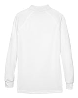Harriton M211LW Ladies' Advantage Snag Protection Plus Long-Sleeve Tactical Polo #color_WHITE
