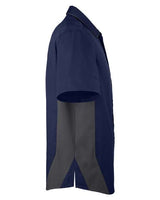 Harriton M586 Men's Flash IL Colorblock Short Sleeve Shirt #color_DK NAVY/ DK CHRC
