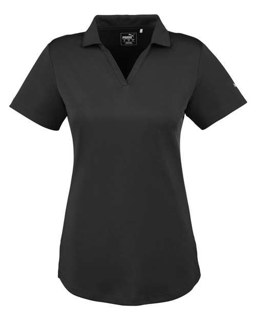 Puma Golf 596800 Ladies' Icon Golf Polo #color_PUMA BLACK