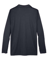 Team 365 TT51L Men's Zone Performance Long Sleeve Polo #color_BLACK