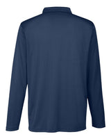 Team 365 TT51L Men's Zone Performance Long Sleeve Polo #color_SPORT DARK NAVY