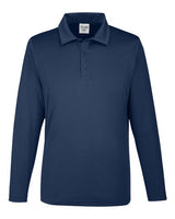 Team 365 TT51L Men's Zone Performance Long Sleeve Polo #color_SPORT DARK NAVY