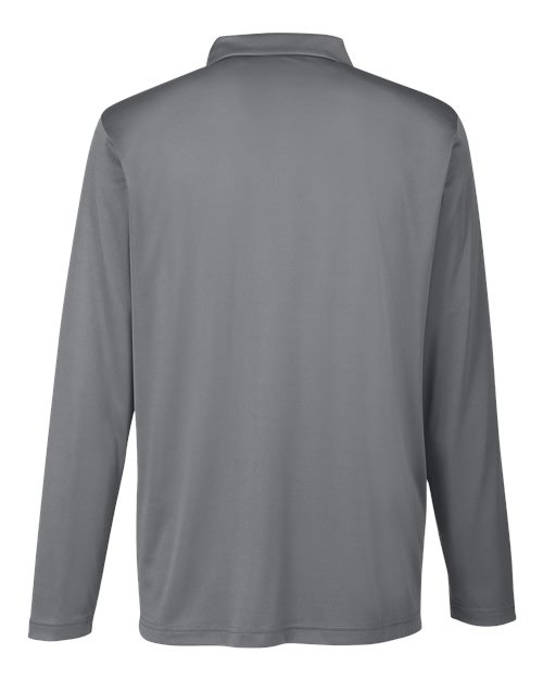 Team 365 TT51L Men's Zone Performance Long Sleeve Polo #color_SPORT GRAPHITE