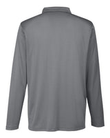Team 365 TT51L Men's Zone Performance Long Sleeve Polo #color_SPORT GRAPHITE