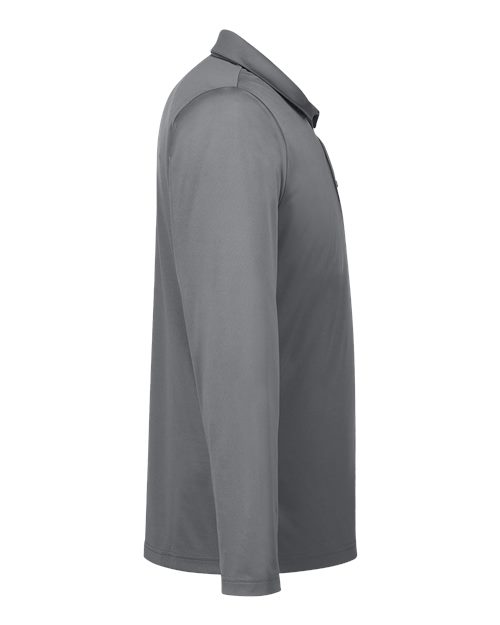 Team 365 TT51L Men's Zone Performance Long Sleeve Polo #color_SPORT GRAPHITE