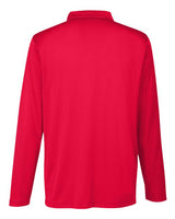 Team 365 TT51L Men's Zone Performance Long Sleeve Polo #color_SPORT RED