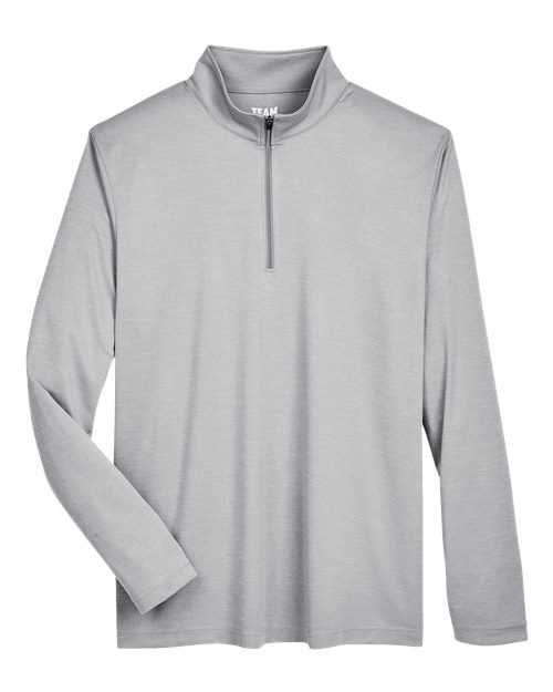 Team 365 TT31H Men's Zone Sonic Heather Performance Quarter-Zip #color_ATHLETIC HEATHER
