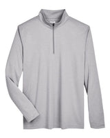 Team 365 TT31H Men's Zone Sonic Heather Performance Quarter-Zip #color_ATHLETIC HEATHER