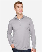 Team 365 TT31H Men's Zone Sonic Heather Performance Quarter-Zip #color_ATHLETIC HEATHER