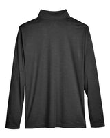Team 365 TT31H Men's Zone Sonic Heather Performance Quarter-Zip #color_BLACK HEATHER