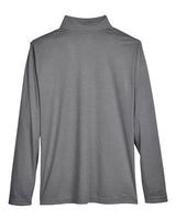 Team 365 TT31H Men's Zone Sonic Heather Performance Quarter-Zip #color_DK GREY HEATHER