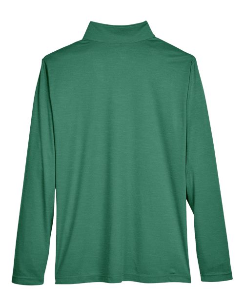 Team 365 TT31H Men's Zone Sonic Heather Performance Quarter-Zip #color_SP FOREST HTHR