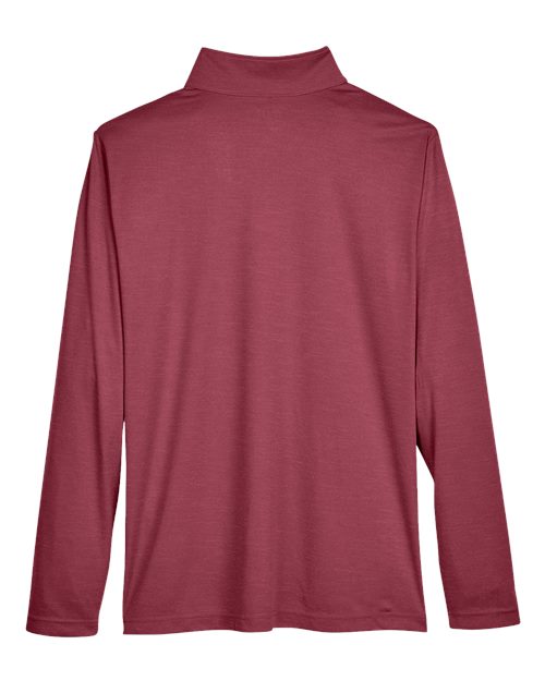 Team 365 TT31H Men's Zone Sonic Heather Performance Quarter-Zip #color_SP MAROON HTHR