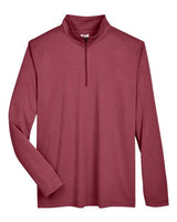 Team 365 TT31H Men's Zone Sonic Heather Performance Quarter-Zip #color_SP MAROON HTHR