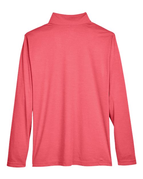 Team 365 TT31H Men's Zone Sonic Heather Performance Quarter-Zip #color_SP RED HEATHER