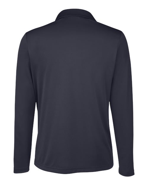 Team 365 TT51LW Ladies' Zone Performance Long Sleeve Polo #color_BLACK