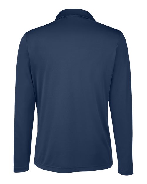 Team 365 TT51LW Ladies' Zone Performance Long Sleeve Polo #color_SPORT DARK NAVY