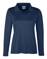 Team 365 TT51LW Ladies' Zone Performance Long Sleeve Polo #color_SPORT DARK NAVY