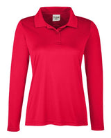 Team 365 TT51LW Ladies' Zone Performance Long Sleeve Polo #color_SPORT RED