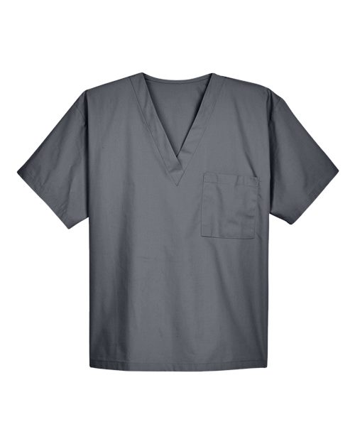 Harriton M897 Adult Restore 4.9 oz. Scrub Top #color_DARK CHARCOAL