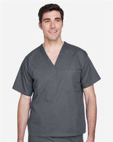 Harriton M897 Adult Restore 4.9 oz. Scrub Top #color_DARK CHARCOAL