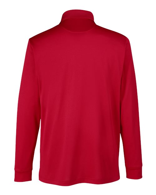 Harriton M348L Men's Advantage Snag Protection Plus IL Long Sleeve Polo #color_RED