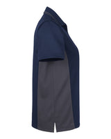 Harriton M386W Ladies' Flash Snag Protection Plus IL Colorblock Polo #color_DK NAVY/ DK CHRC