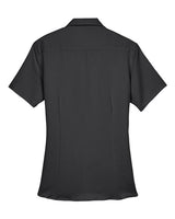 Harriton M570W Ladies' Bahama Cord CampShirt #color_BLACK