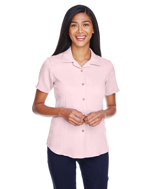 Harriton M570W Ladies' Bahama Cord CampShirt #color_BLUSH