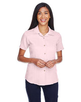 Harriton M570W Ladies' Bahama Cord CampShirt #color_BLUSH