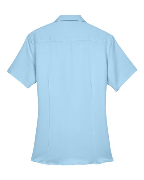 Harriton M570W Ladies' Bahama Cord CampShirt #color_CLOUD BLUE