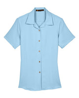 Harriton M570W Ladies' Bahama Cord CampShirt #color_CLOUD BLUE