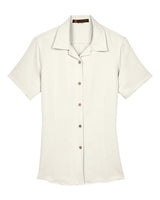 Harriton M570W Ladies' Bahama Cord CampShirt #color_CREME