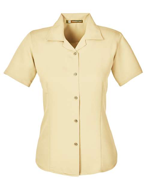Harriton M570W Ladies' Bahama Cord CampShirt #color_SAND